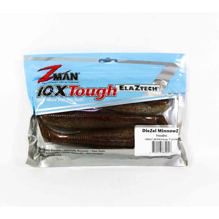 Zman zacht kunstaas Diezel MinnowZ 7 Inch 3/Pack Houdini (2058) white
