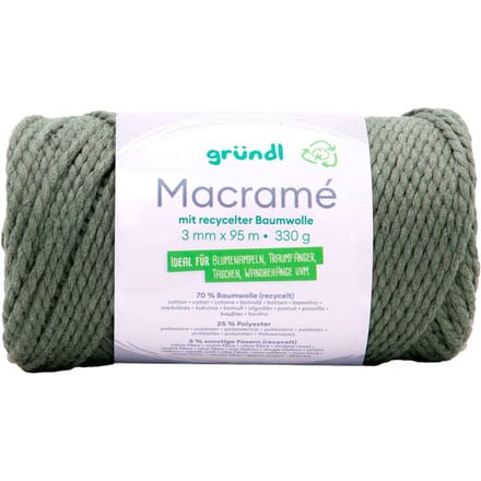 Gründl katoenen koord "Macramé", 3 mm - Kleur 03