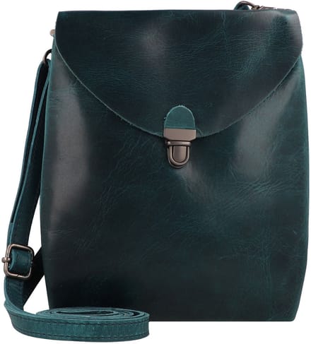 HAROLD'S Leren Schoudertas Fold Handbag Clutch Up Petrol