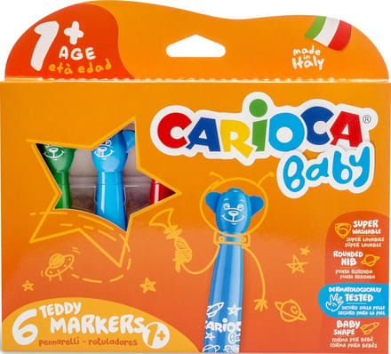 CARIOCA BABY TEDDY VILTSTIFTEN 1+ 6st/ds