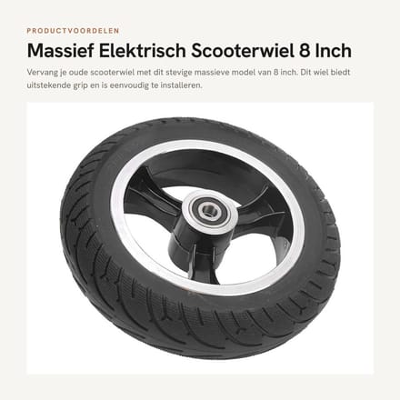 Dailygoods - Massief Elektrisch Scooterwiel 8 Inch