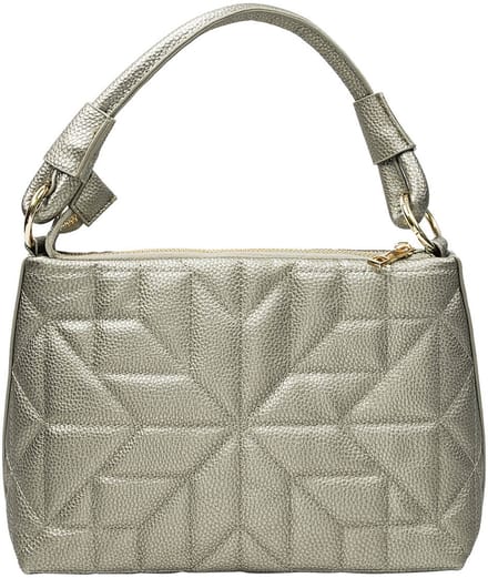 YWG - Gestikte handtas - 6 x 18 x 28 cm - Zilver