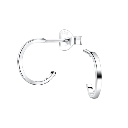 Joy|S - Zilveren oorringen stud - 0.13 / 10 mm