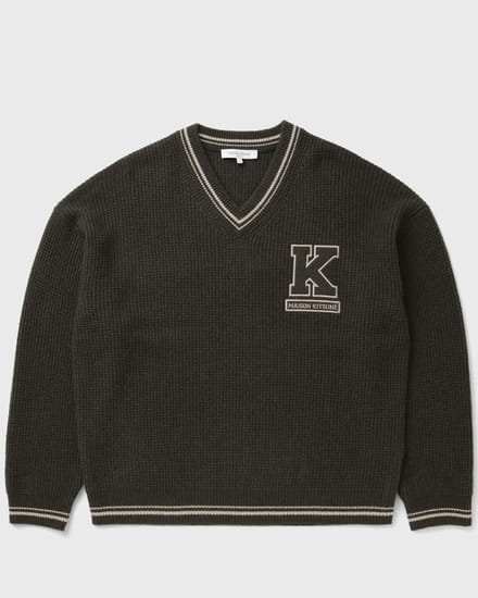 COLLEGE WAFFLE WOOL JUMPER