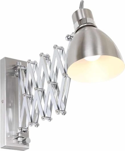Wandlamp | 12,5 cm | spring | E27 | grijs staal | metaal | industrieel, functioneel, scandinavisch, sfeer, trendy