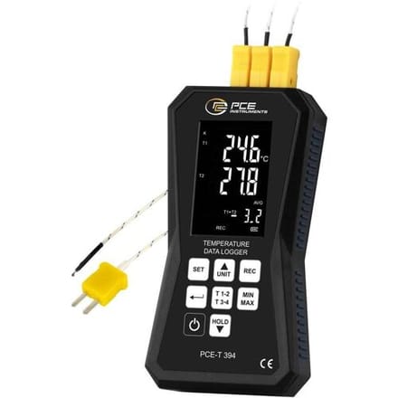 PCE Instruments PCE-T 394 PCE-T 394 Temperatuur datalogger Te meten grootheid Temperatuur -200 tot 1370 °C PDF-functie
