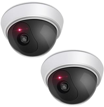 Dummy Camera met Rood LED Licht - Set van 2 voor Videobewaking en Warenbeveiliging