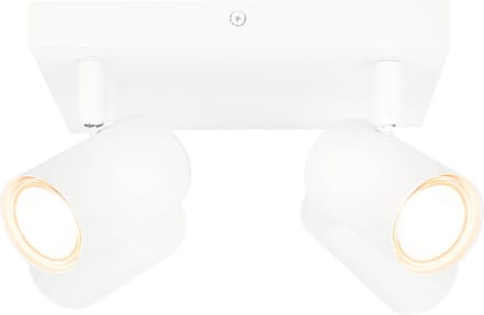 Ledvion LED Plafondspot Wit 4-lichts Vierkant GU10 3W warm wit