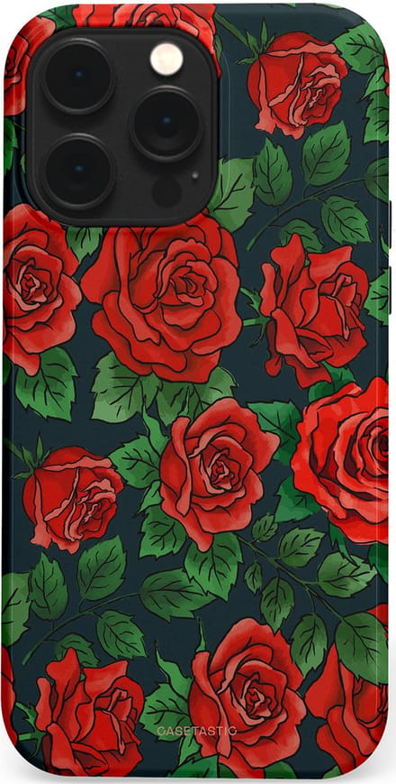 Casetastic hoesje geschikt voor Apple iPhone 14 Pro Max - MagSafe - Dubbellaagse bescherming - Rozen rood - Fashion Case - Bordeaux Donkergroen Donkergrijs Terracotta