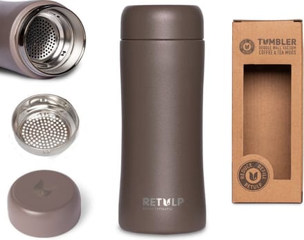 Retulp Tumbler - Thermosbeker - Thermosfles - Iron Grey - 300 ml - Koffiebeker - RVS