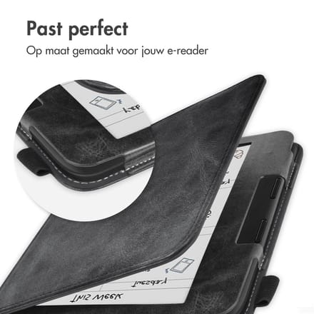 imoshion Stand Bookcase Sleepcover met strap voor de Kobo Libra Colour - Zwart
