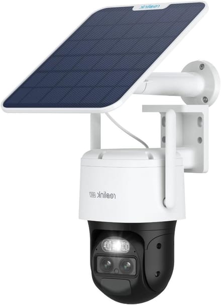 Beveiligingscamera Buiten - Draadloze Camera - Huis Bewaken - Dubbele Lens PTZ - 8MP 4K - Wit