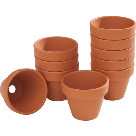 Terracotta potten - Binnen-Ø 5 cm, 10 stuks