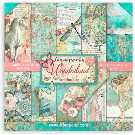 Stamperia Wonderland 8x8 Inch Paper Pack (SBBS109)
