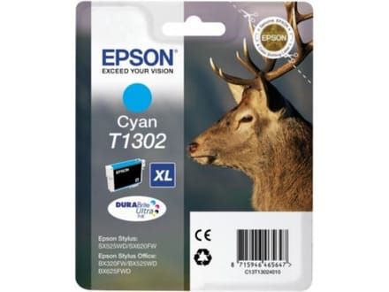 Epson Stag singlepack inktpatroon cyaan T1302 DURABrite Ultra Ink