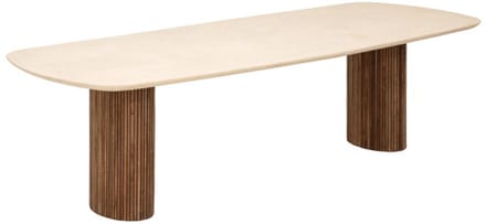 DTP Home Lagoon eettafel Deens ovaal mortex blad - teakhout - 270x110x76 cm