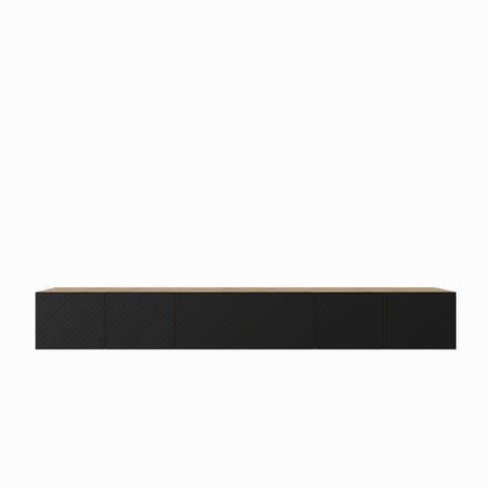 TV-kast Nicole 300 (3x100) cm (artisan + zwart)