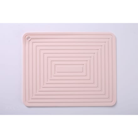 set de table carré épaissi isolation thermique antidérapant ondulé pour table de cuisine 28x22cm&Rectangular rose clair