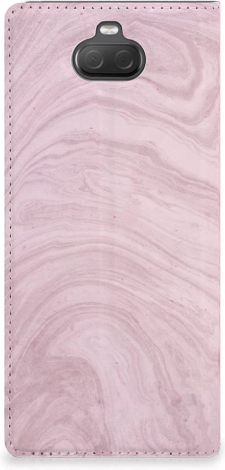 Sony Xperia 10 Plus Standcase Marble Pink - Origineel Cadeau Vriendin