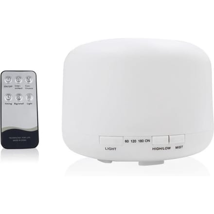 Essentiële Olie Diffuser met Afstandsbediening 500ML Aromatherapie Luchtbevochtiger voor Kantoor en Thuis white