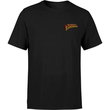 DC Superman Embroidered Unisex T-Shirt - Black - S
