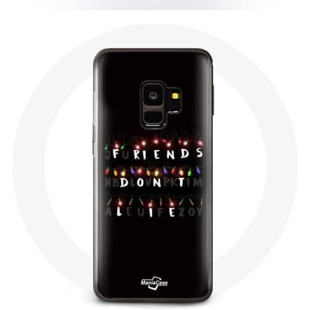 Coque pour Samsung Galaxy S9 Stranger Things Affiche Friends Don't Lie Joyeux noël