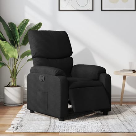 vidaXL - Fauteuil - verstelbaar - elektrisch - stof - zwart