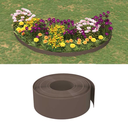 vidaXL - Tuinrand - 10 - m - 20 - cm - polyetheen - bruin