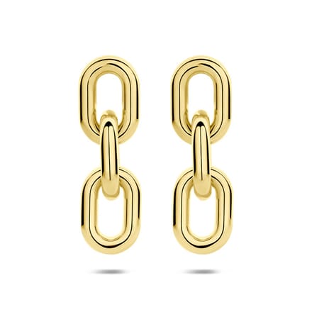 Glams oorhangers schakel ion plating 65 mm - Staal