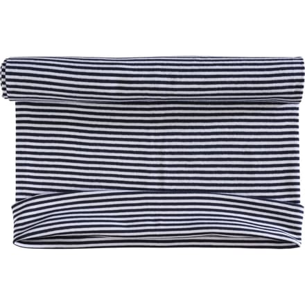 Manchet stof 1x1 rib "Stripe 3 mm" - Navy-Wit