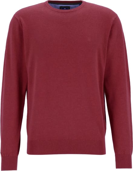 Redmond heren trui katoen - O-hals - bordeaux rood