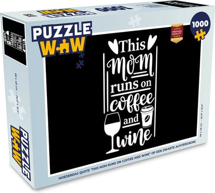Puzzel Mama - Wijn - Quote - Moederdag - Legpuzzel - Puzzel 1000 stukjes volwassenen