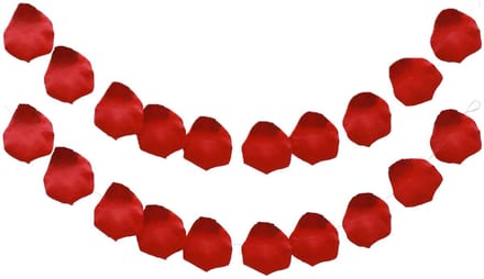 Chaks Rozenblaadjes slinger - 2x - rood - 10 bladeren - bruiloft/Valentijn - 180 cm - feest slinger