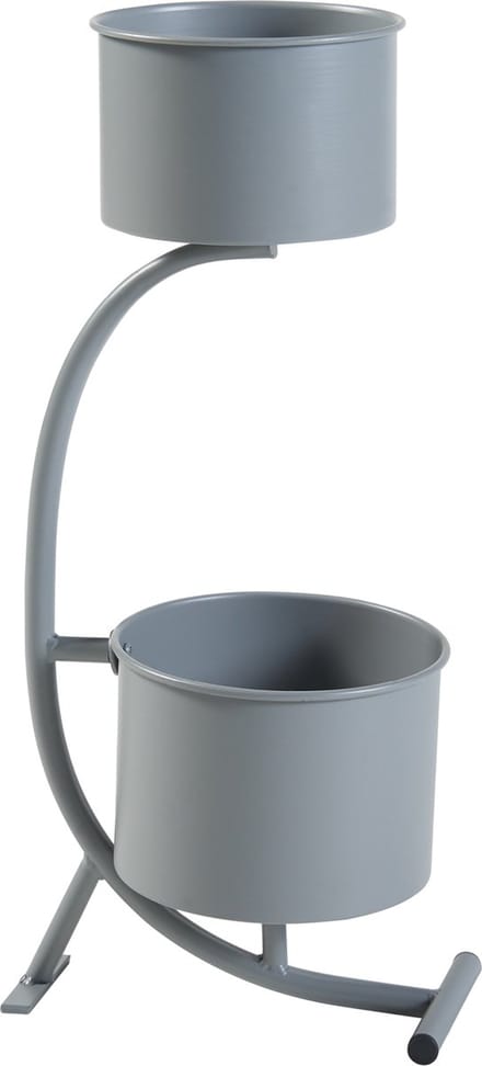 Plantenstandaard Almelo 63x29x21 cm metaal grijs [en.casa]
