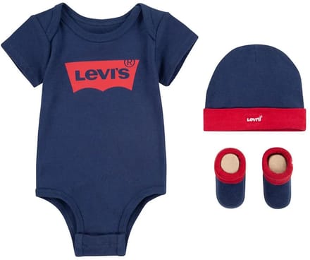 Levi´s ® Kids Batwing Body Met Korte Mouwen Blauw 0-6 Months Kinderen