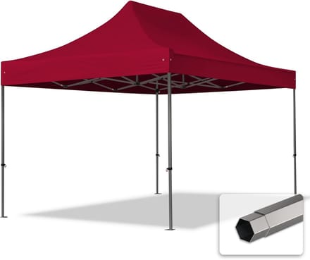 3x4,5 m Easy Up partytent Vouwpaviljoen, PREMIUM staal 40mm, rood