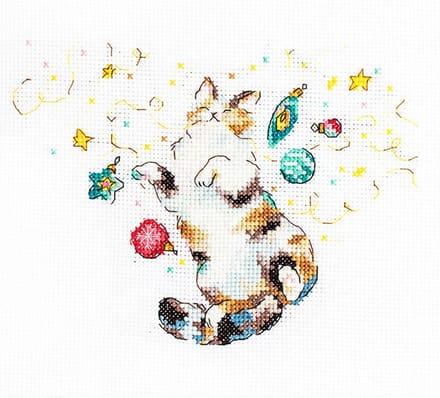 Leti Stitch Cat’s Happiness borduren (pakket) L8812