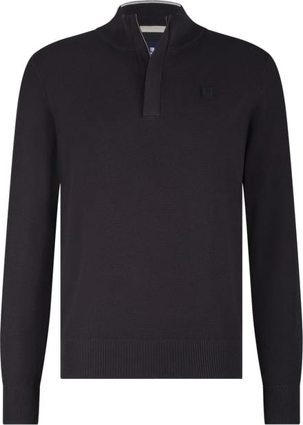 State Of Art Half Zip Trui Structuur Antraciet - Maat L - Heren - Pullovers
