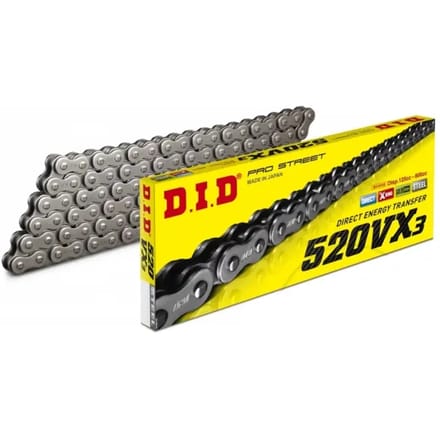 Motorfiets rolketting D.I.D 520Vx3(B&B) X 98 Mail. Zj