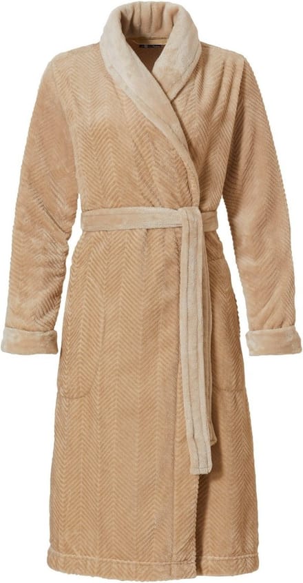 Pastunette - Dames - Deluxe - Badjas - Lichtbruin - M (40/42)
