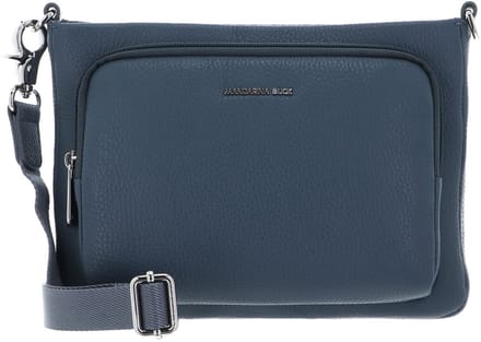 MANDARINA DUCK Leren schoudertas Mellow Leather Crossover Bag Iron petrol