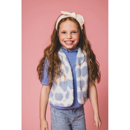 LOOXS Little 2501-7005-017 Meisjes Gilets - Maat 116/122 - ecru van 100% POLYESTER