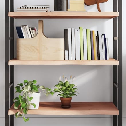 vidaXL - Wandschap - 100x40x(2-4) - cm - onbehandeld - massief - eikenhout