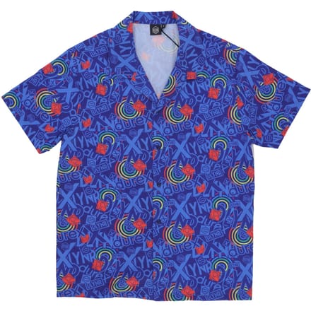 Bowlingshirt heren met korte mouwen X Durex blauw