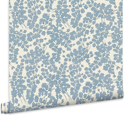Laura Ashley Cariad Spray Behang - Planten - 10mx52cm - Blauw