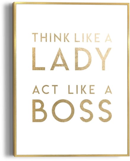 Schilderij Lady Boss - 40 x 30 - Hout - REINDERS