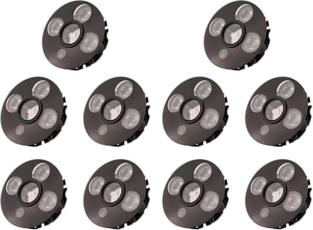 IR LED Spot Light - Nachtzicht Module - CCTV Camera's - 3 LED Module - 53 mm Diameter - Zwart