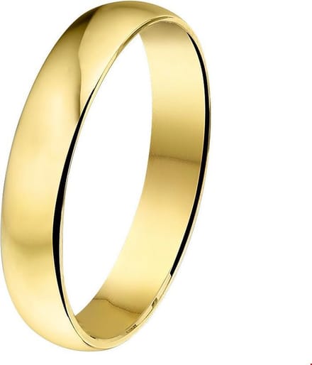 14K Geelgoud Ring A404 - 4 Mm Zonder Steen 4003657