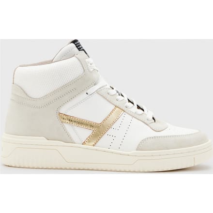AllSaints Pro Suede High Top White/gold Größe: 37 | Trainers Outlet | Damen | Weiß