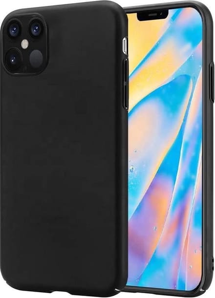 Silicone Hoesje Geschikt voor: iPhone 12 - Soft Silicone - Zwart